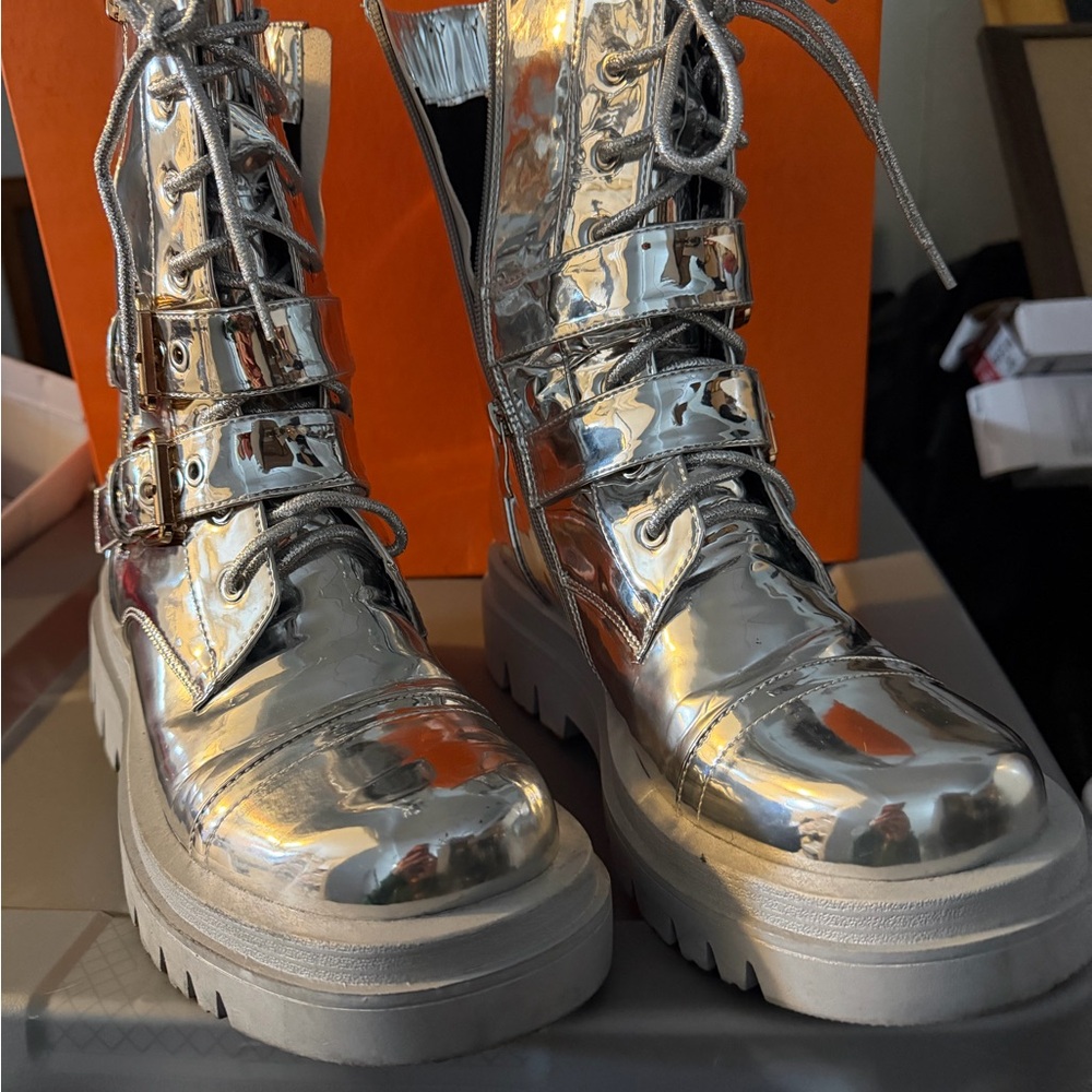 Silver Women's Boots